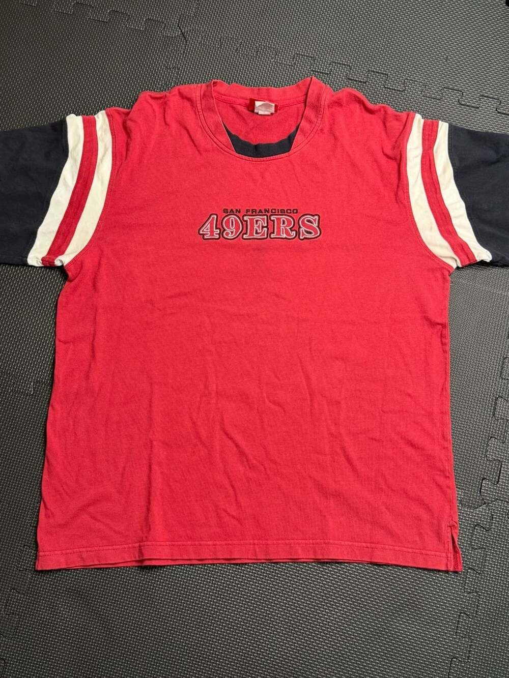 Vintage NFL San Francisco 49ers Red Colorblock T-Shirt